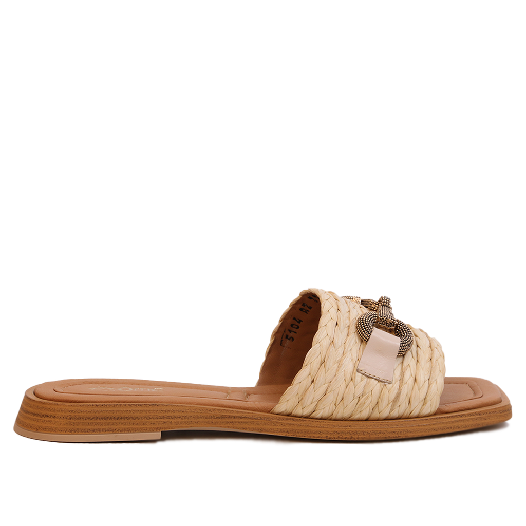 SANDALES EN RAFIA BEIGE 5104