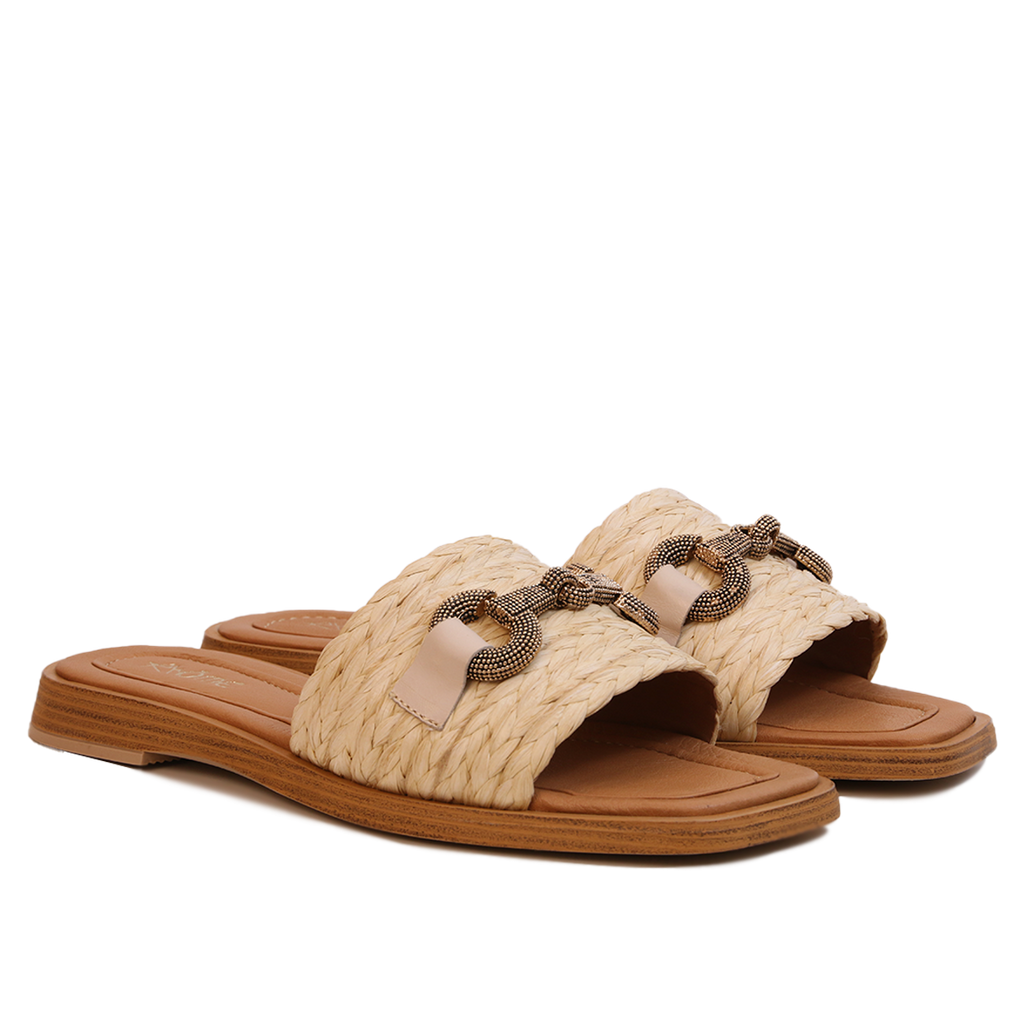 SANDALES EN RAFIA BEIGE 5104