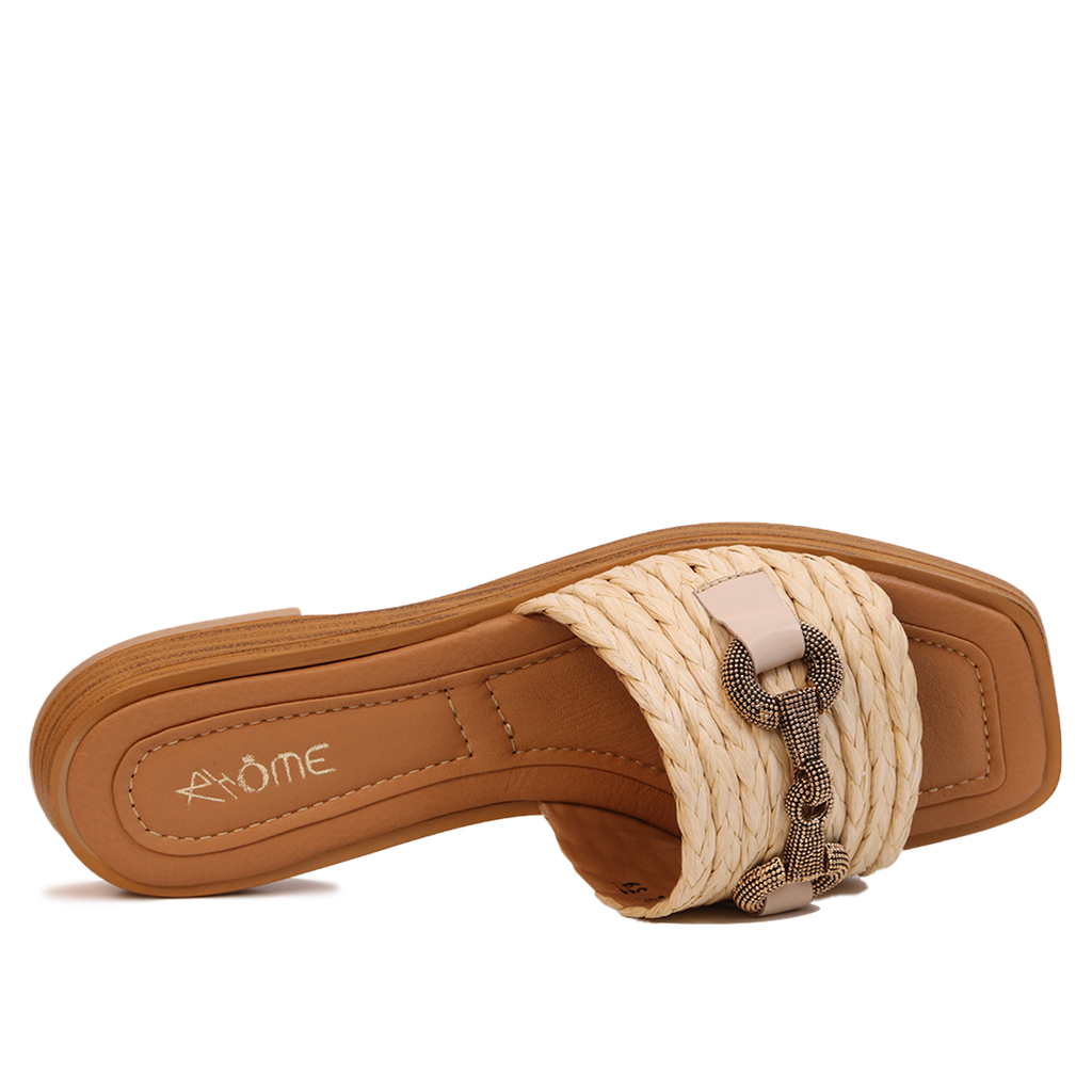 SANDALES EN RAFIA BEIGE 5104