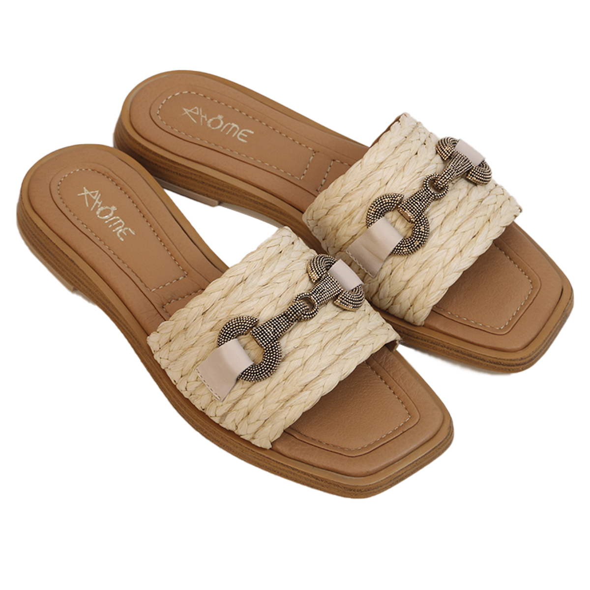 SANDALES EN RAFIA BEIGE 5104