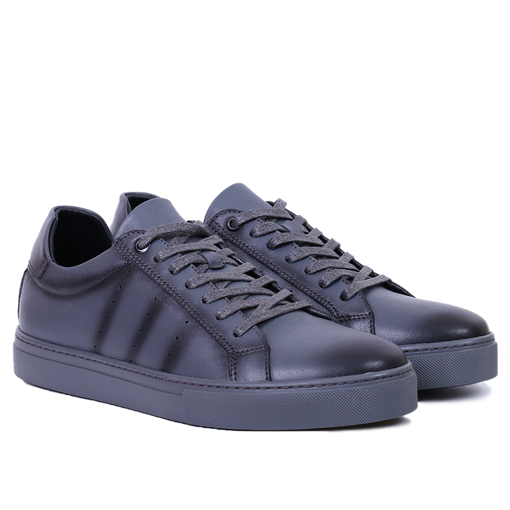 BASKET EN CUIR GRIS 528