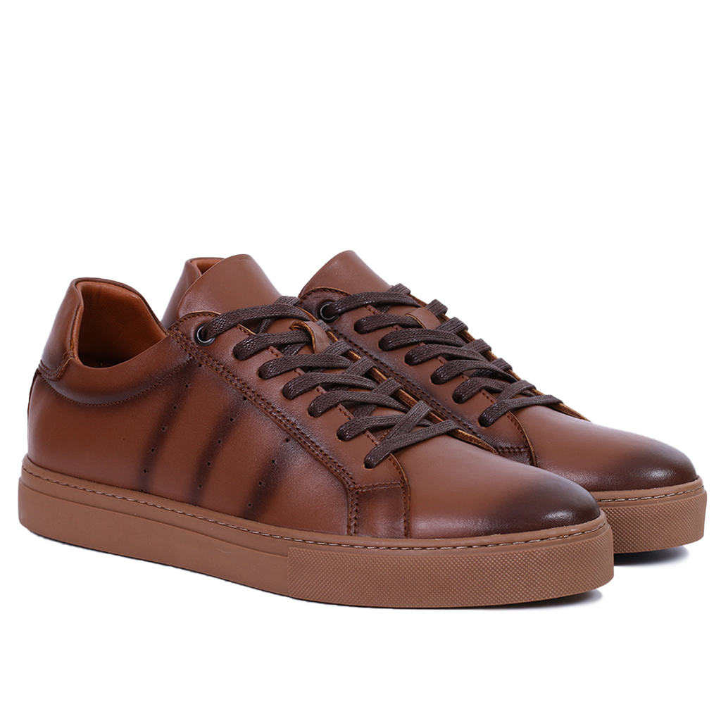 BASKET EN CUIR Tabac 528