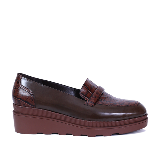 Bergamo – Mocassins Femmes en Cuir MARRON