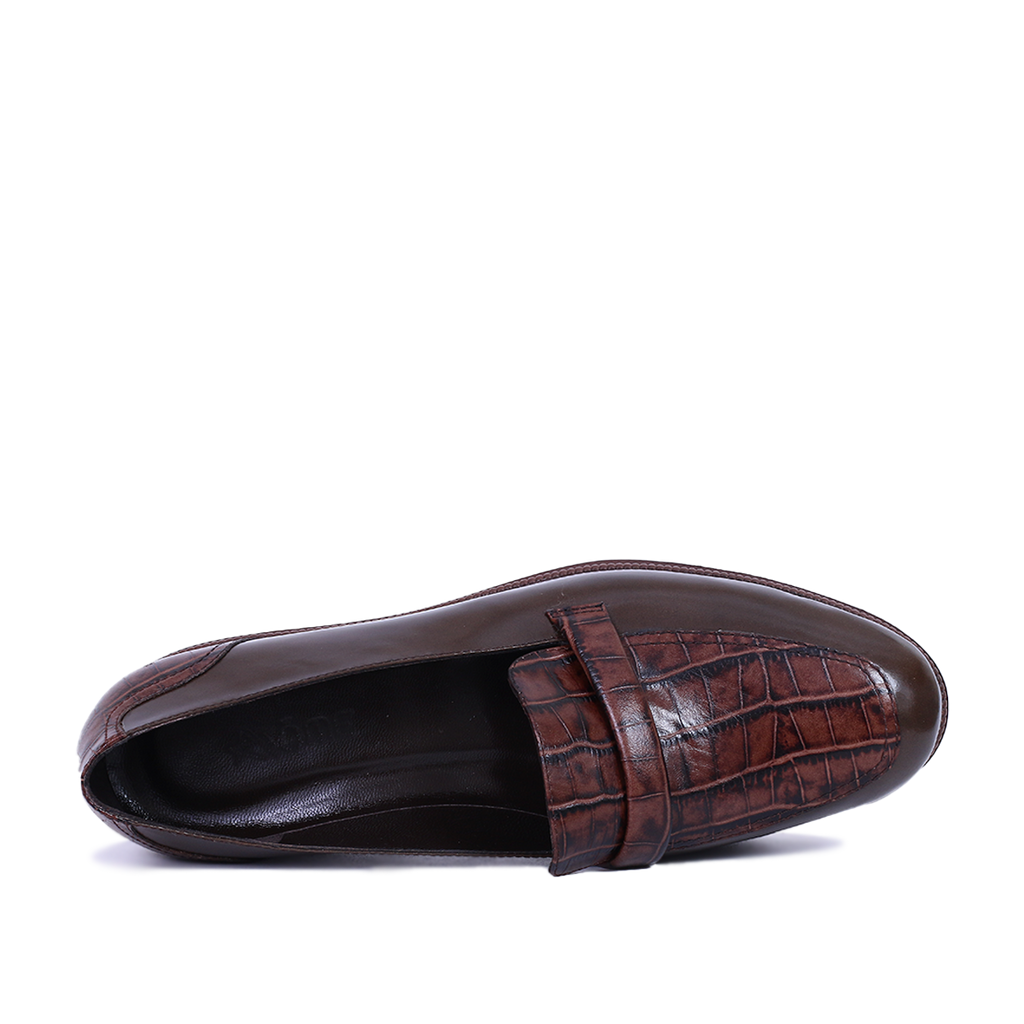 Bergamo – Mocassins Femmes en Cuir MARRON