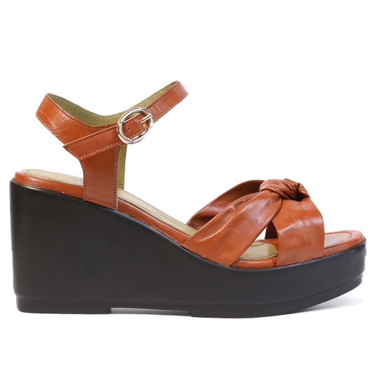 7006 SANDALES EN CUIR TABAC