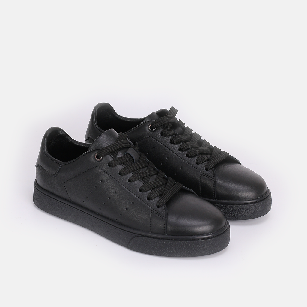 739F Baskets en cuir Noir