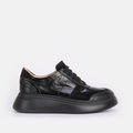 Baskets en cuir Noir-7059