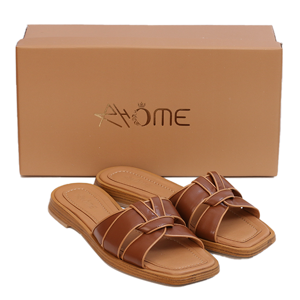 SANDALES EN CUIR Tabac 5106
