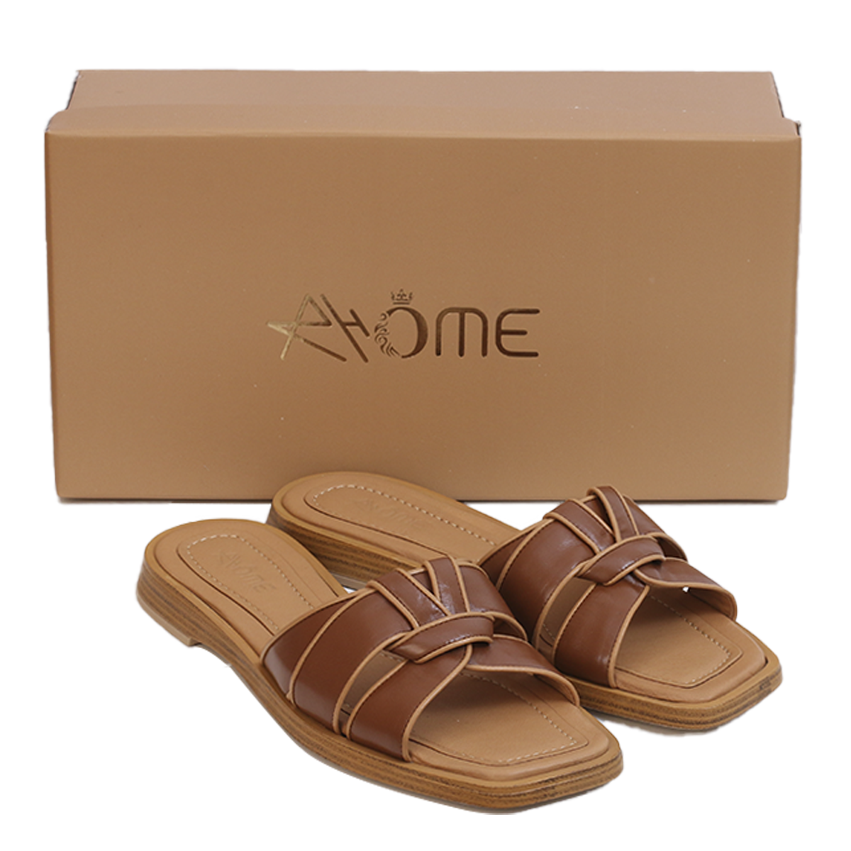SANDALES EN CUIR Tabac 5106