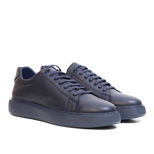 BASKET CUIR BLEU 800