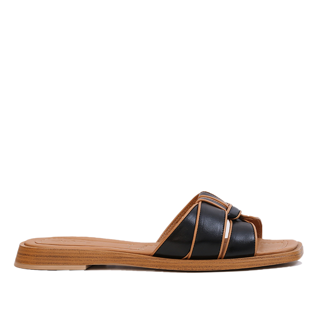 SANDALES EN CUIR noir 5106