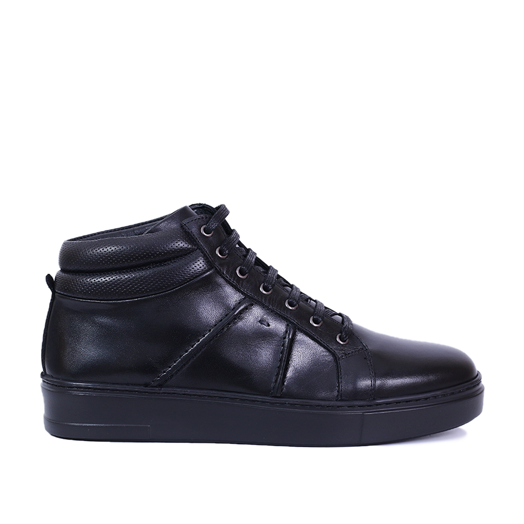 BASKET CUIR NOIR 8278