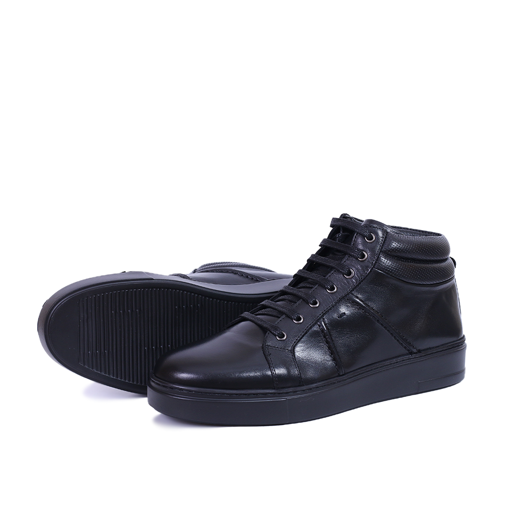 BASKET CUIR NOIR 8278