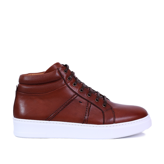 BASKET CUIR TABAC 8278