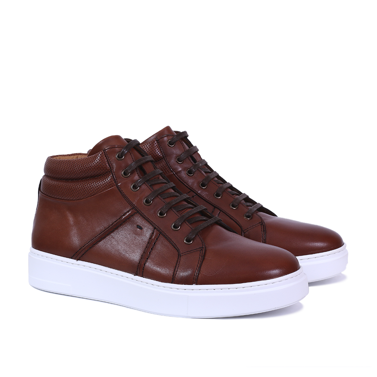 BASKET CUIR TABAC 8278