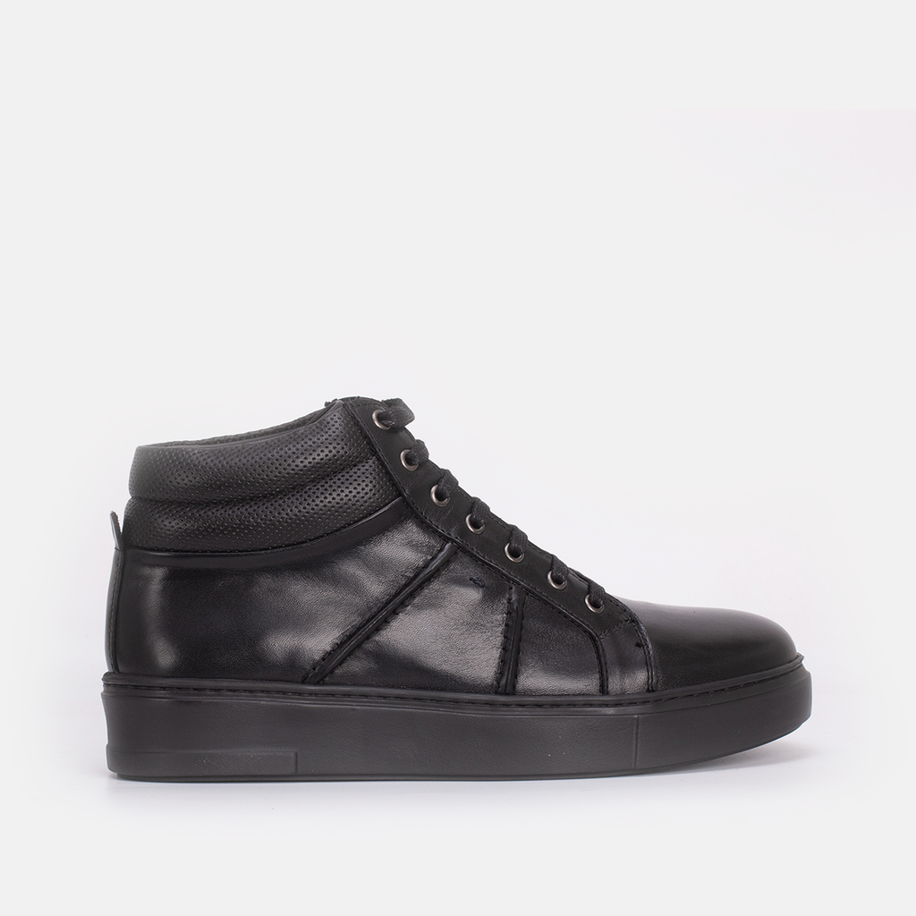 BASKET CUIR NOIR 8278