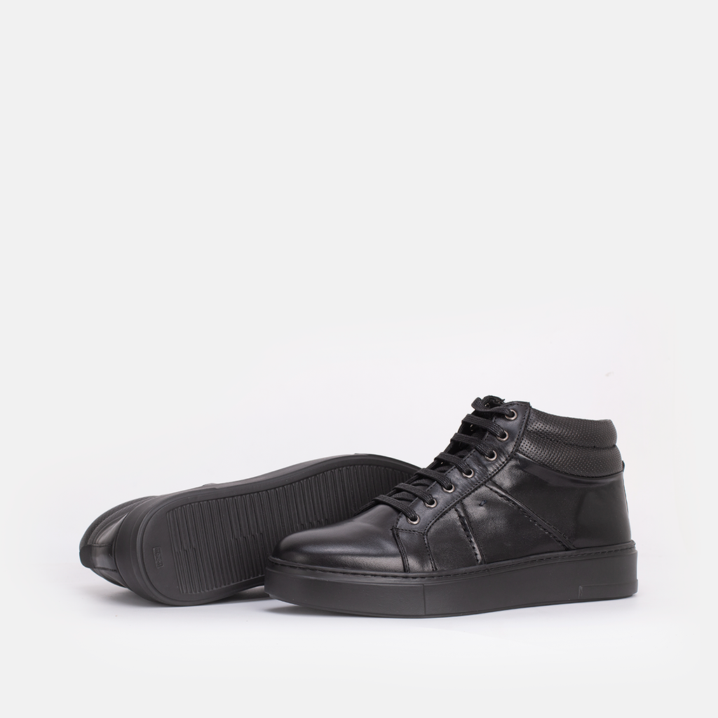 BASKET CUIR NOIR 8278