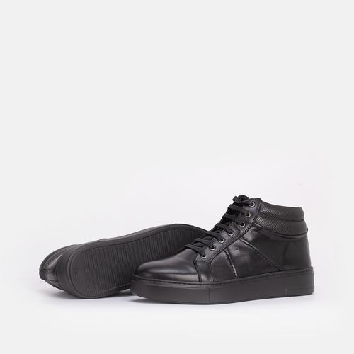 BASKET CUIR NOIR 8278