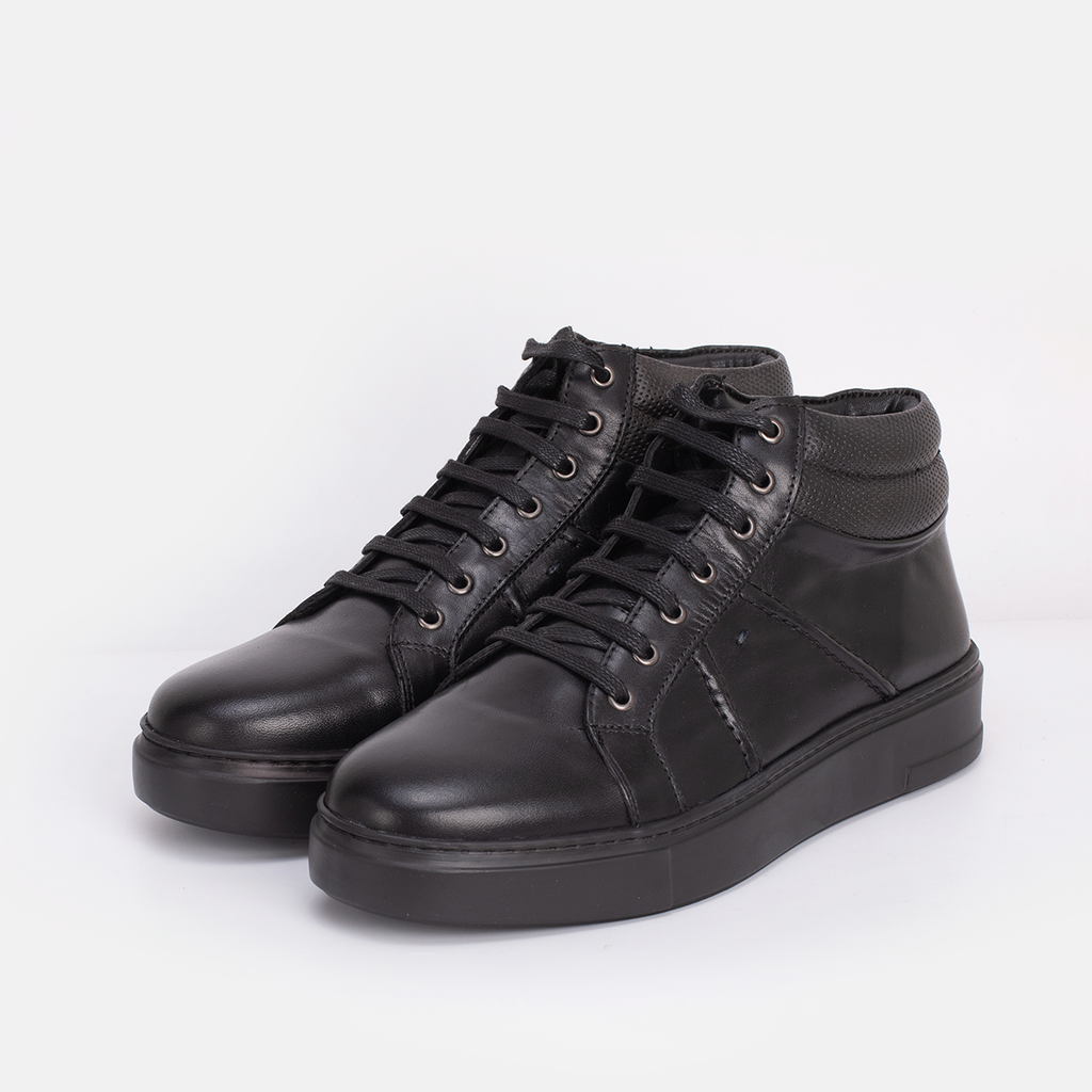 BASKET CUIR NOIR 8278