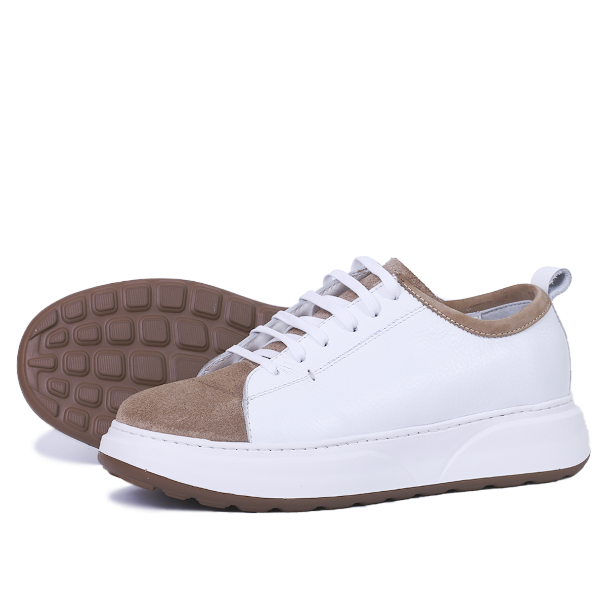 BASKET CUIR Blanc 850