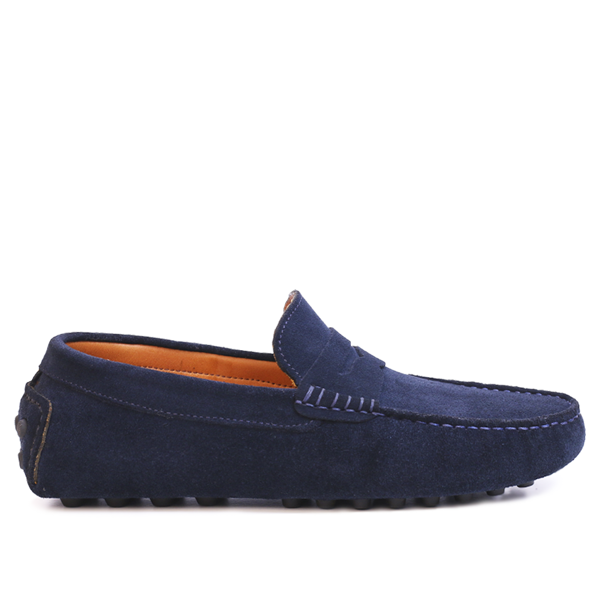 Mocassin Gommino en daim BLEU