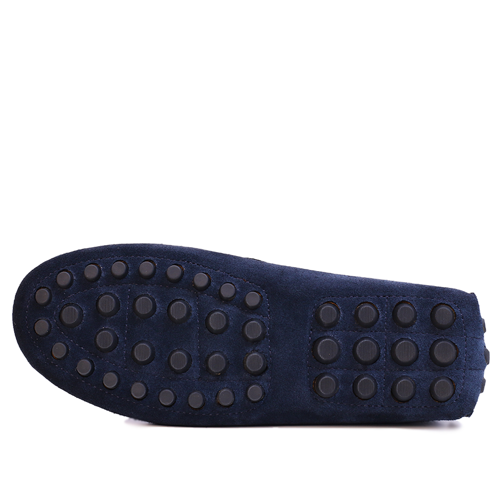 Mocassin Gommino en daim BLEU