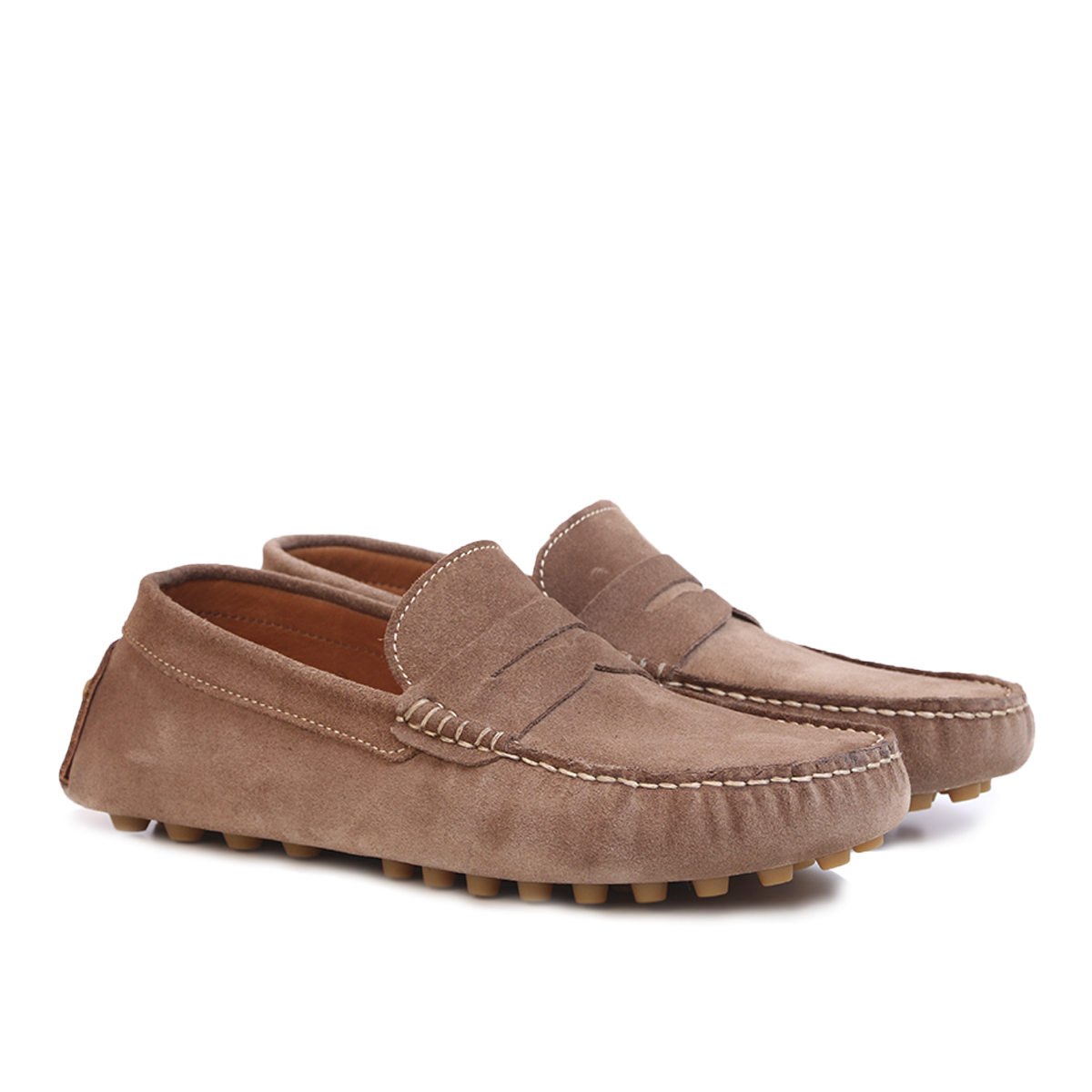 Mocassin Gommino en daim BEIGE