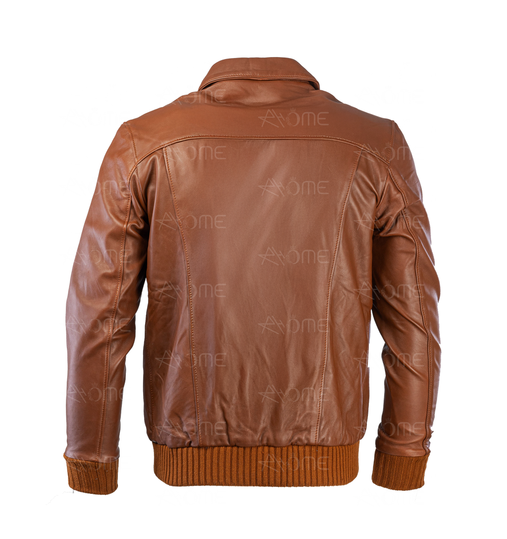 Blouson en cuir Tabac CR7