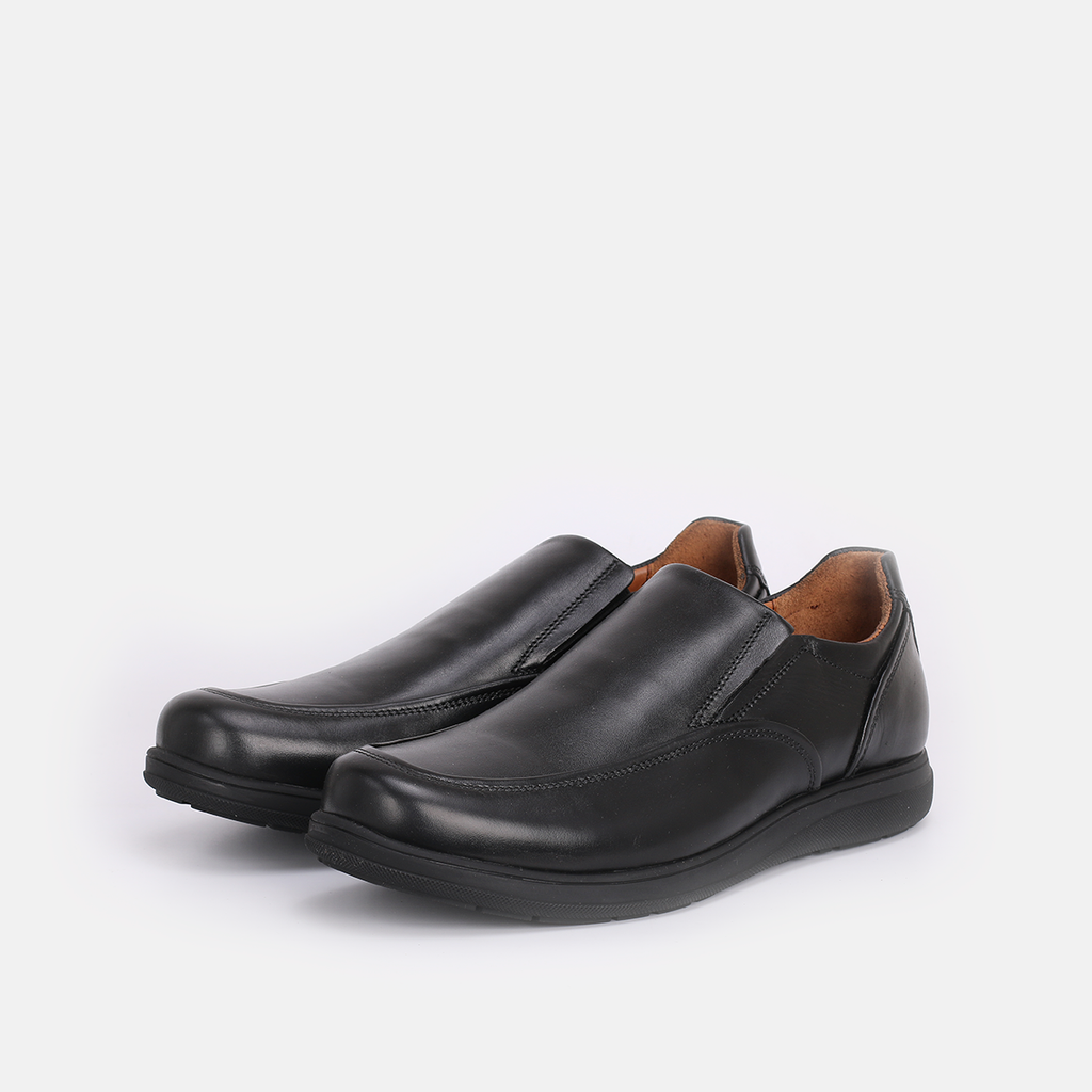 Confort  - Chaussure en Cuir Noir