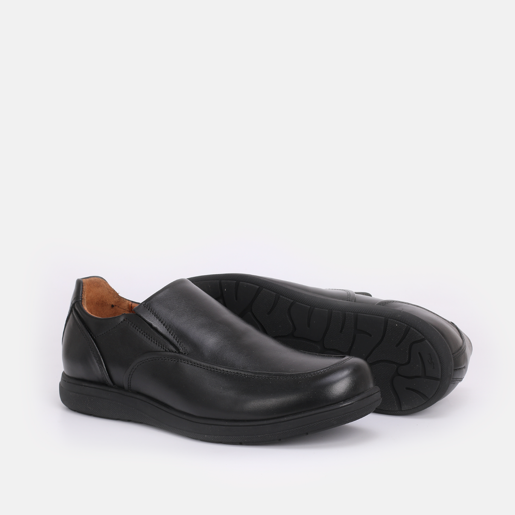 Confort  - Chaussure en Cuir Noir