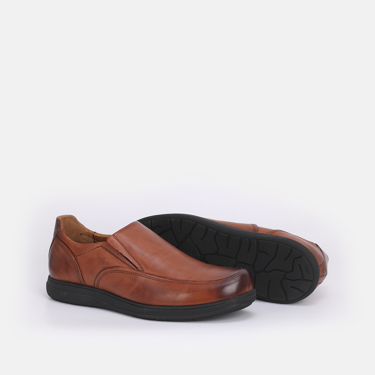 Confort  - Chaussure en Cuir Tabac