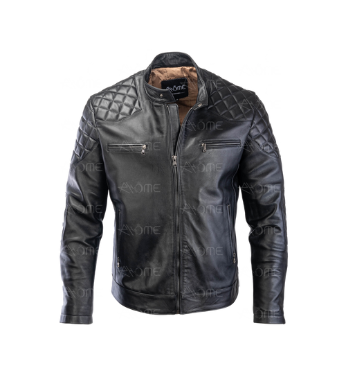 Blouson DAVID  en cuir Noir