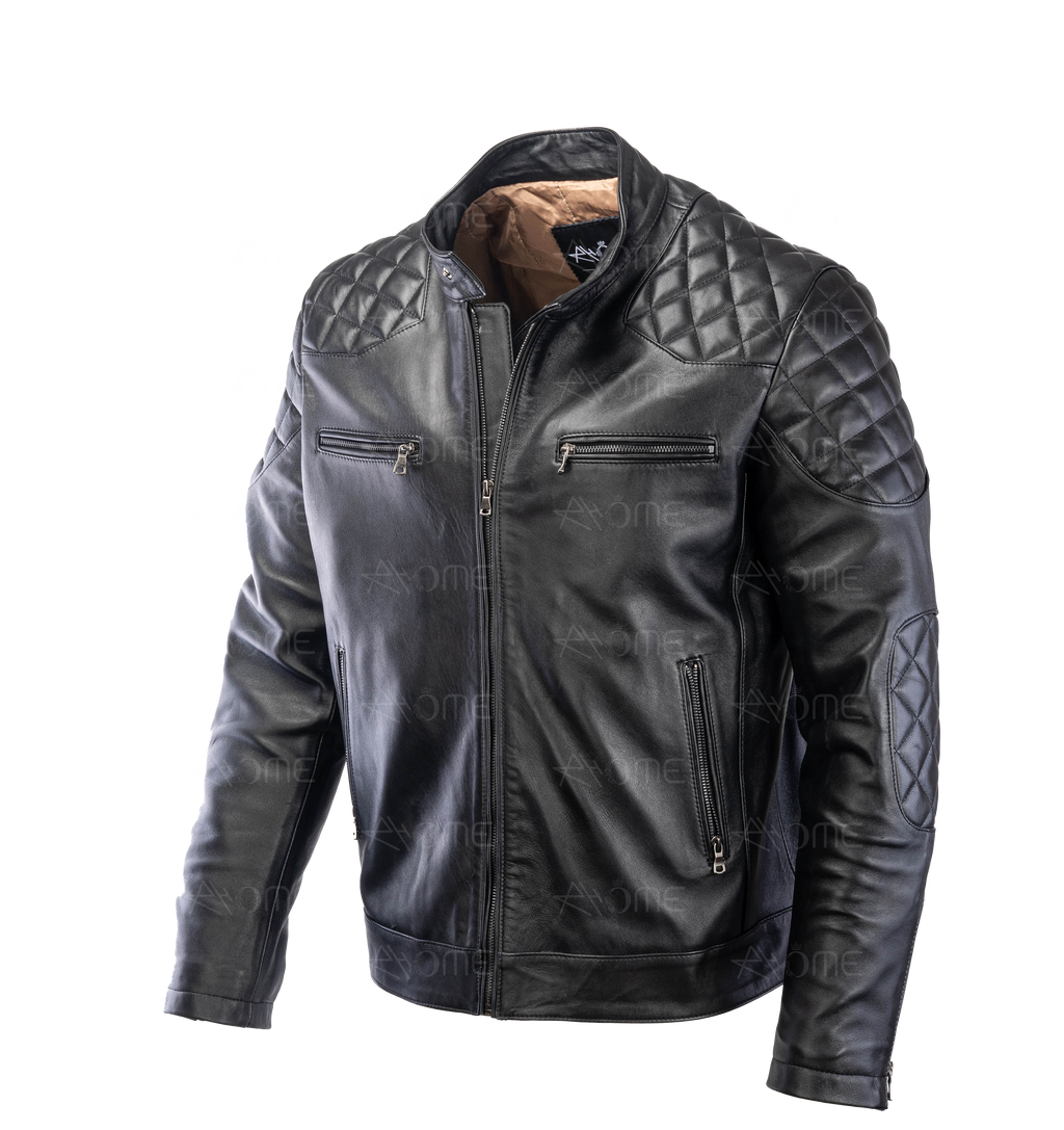 Blouson DAVID  en cuir Noir