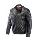 Blouson DAVID  en cuir Noir