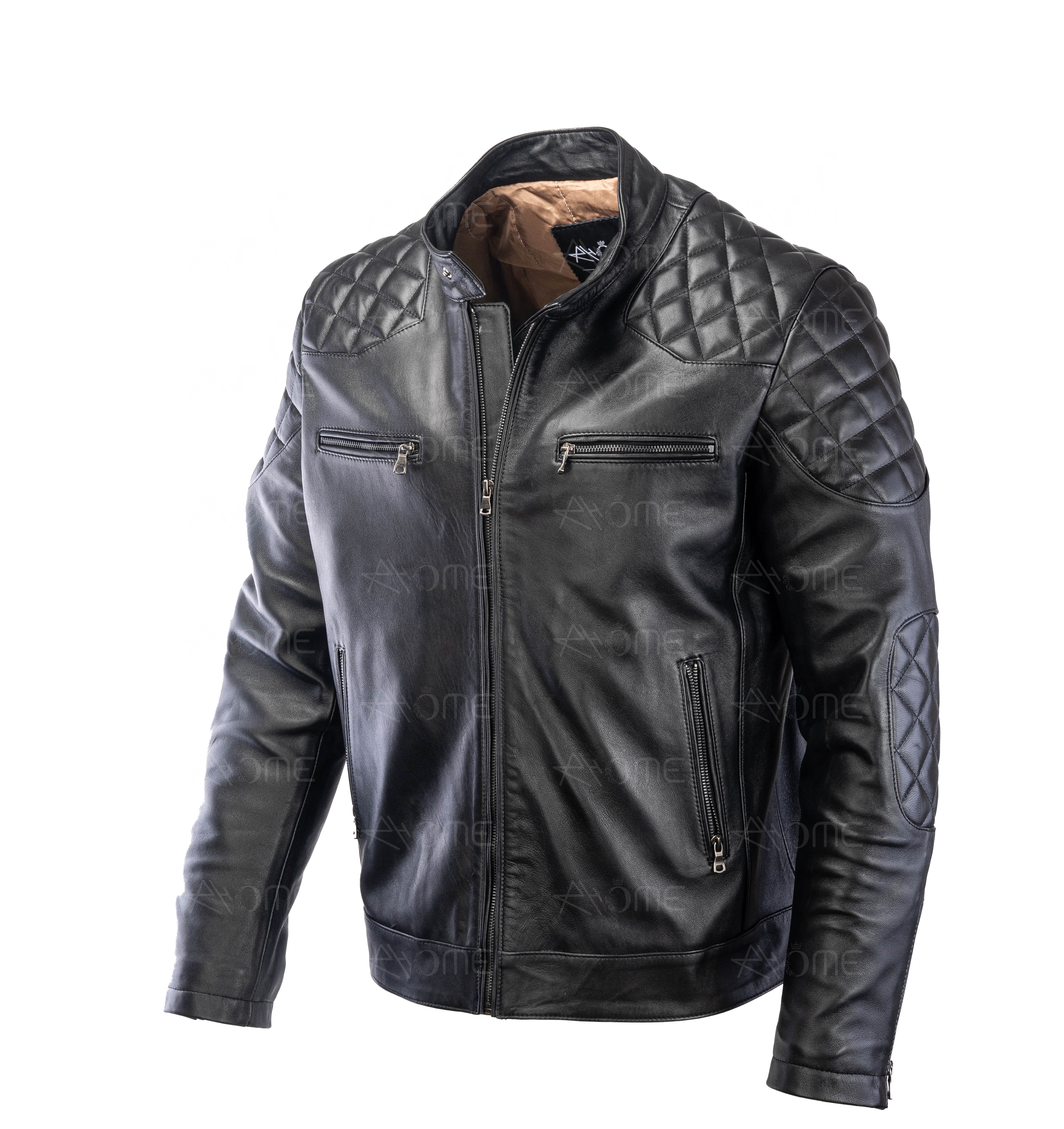 Blouson DAVID  en cuir Noir