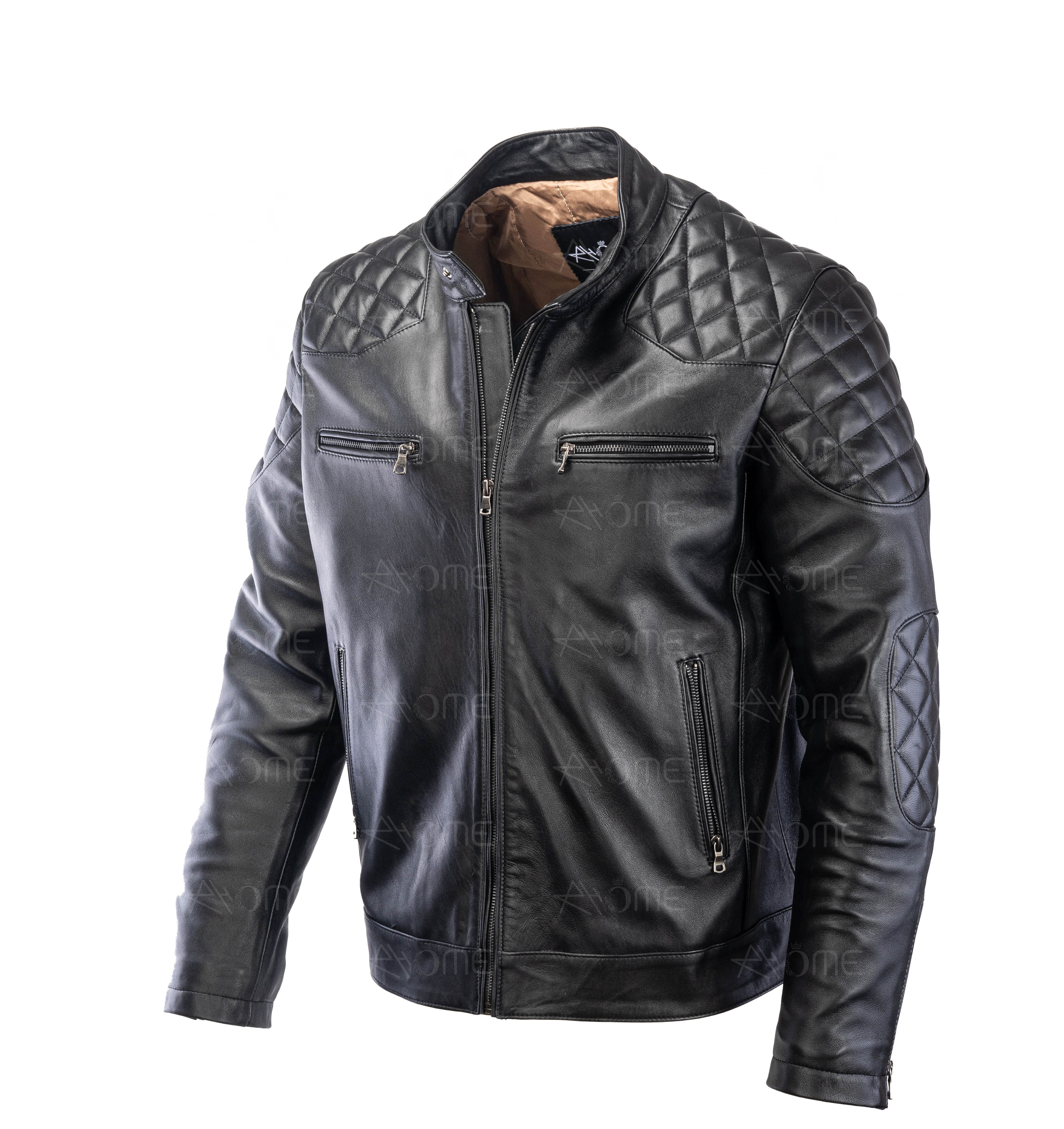 Blouson DAVID  en cuir Noir