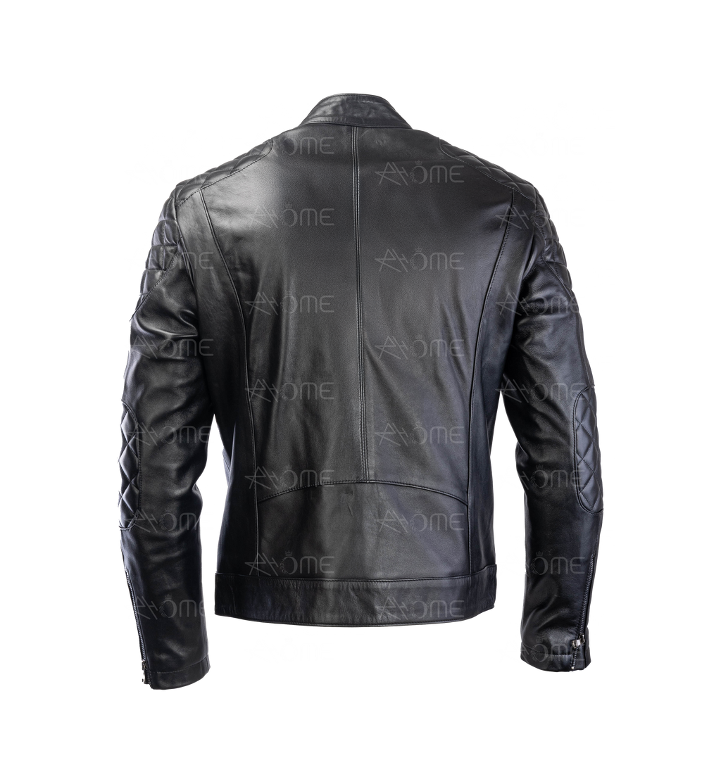Blouson DAVID  en cuir Noir