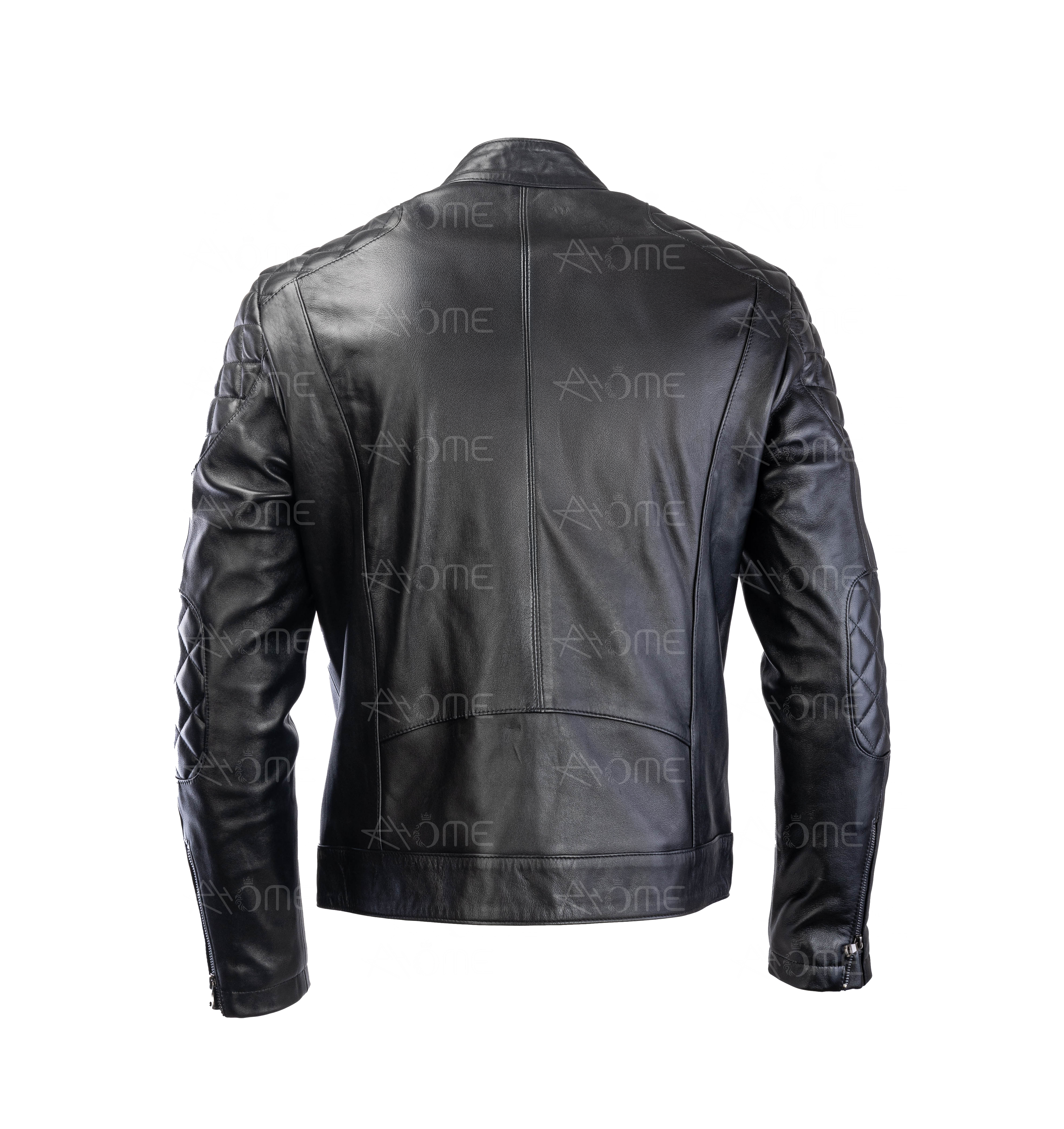 Blouson DAVID  en cuir Noir