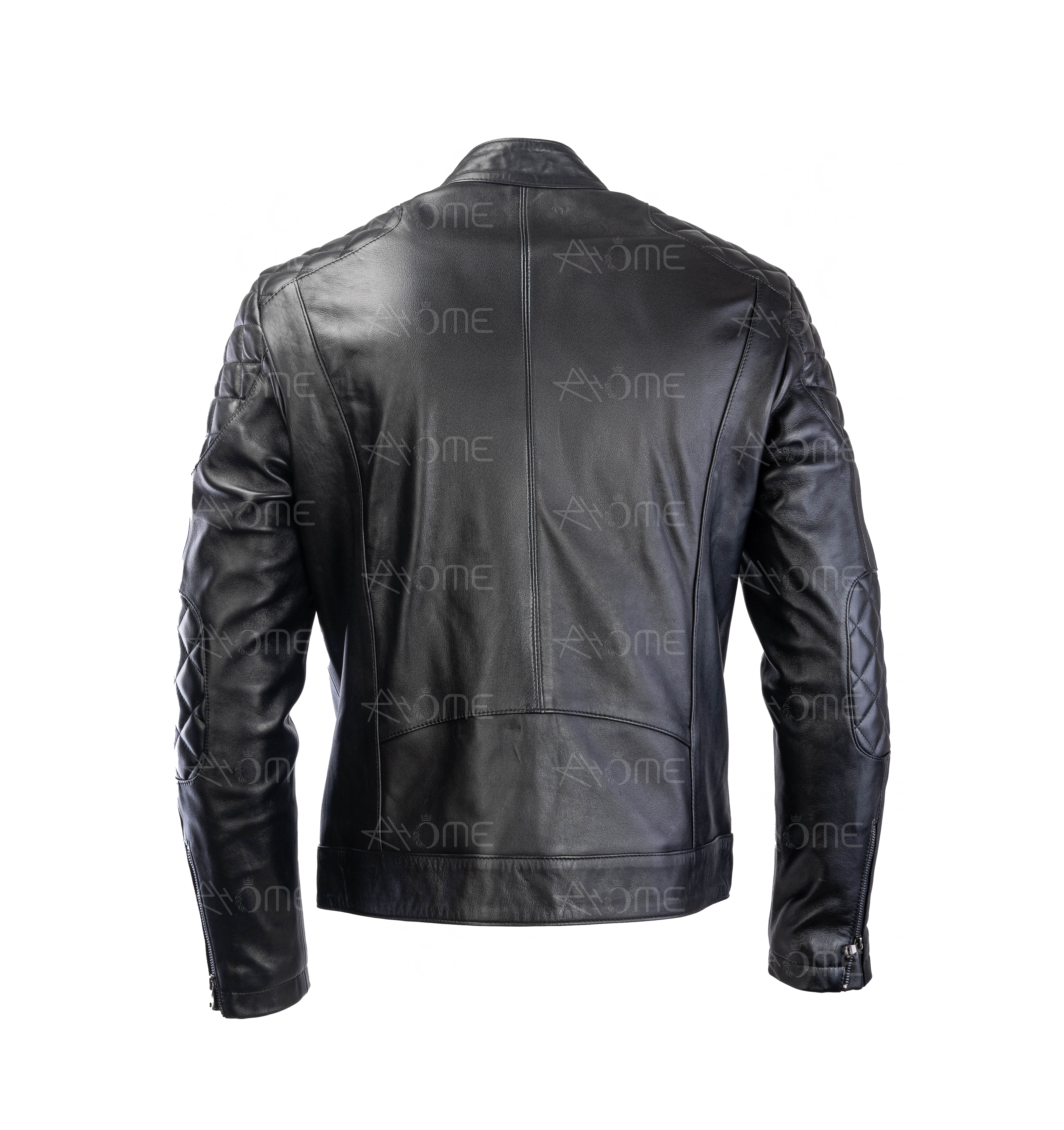 Blouson DAVID  en cuir Noir