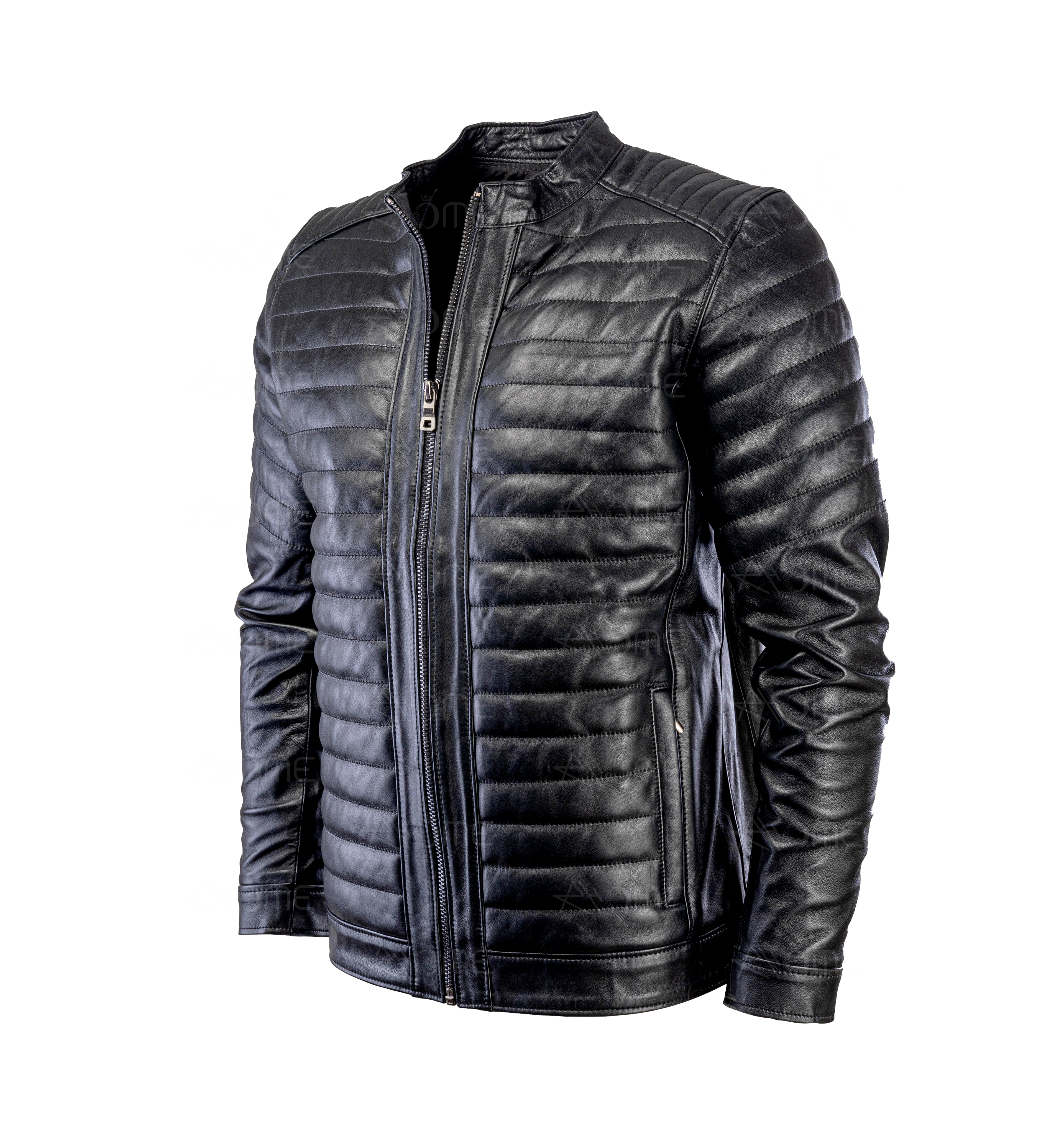 Doudoun en cuir Noir