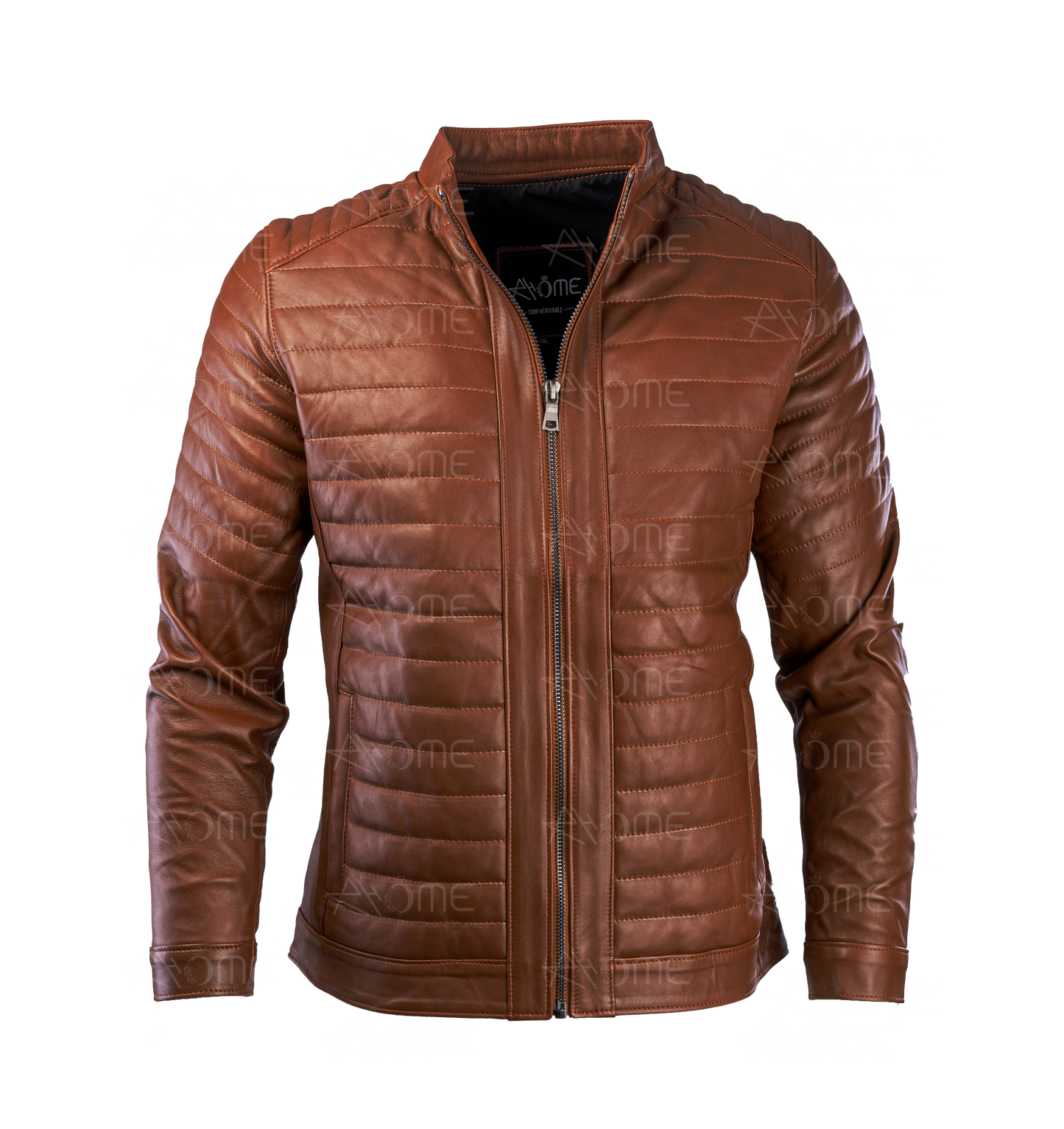 Doudoun en cuir Tabac