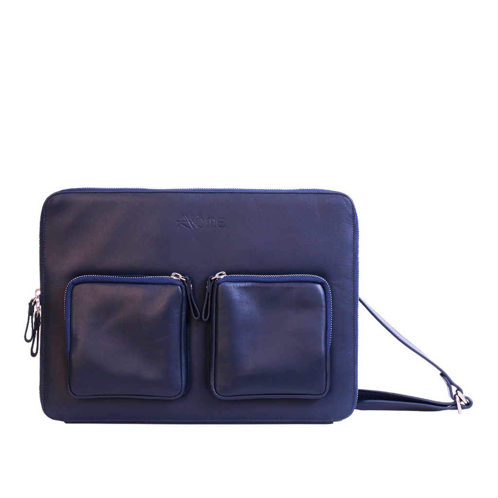 Etui Pc 13" Bleu marine avec bandouliere