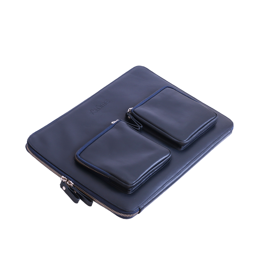 Etui Pc 13" Bleu marine avec bandouliere