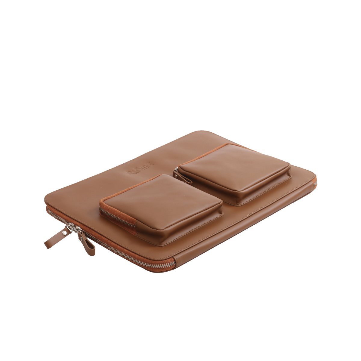 Etui Pc en cuir Tabac avec bandouliere