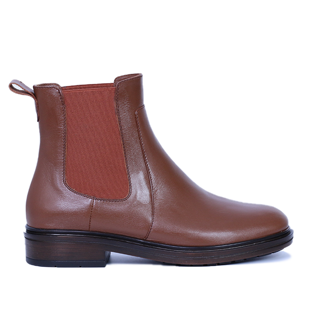 GARY  - BOTTINE EN CUIR TABAC