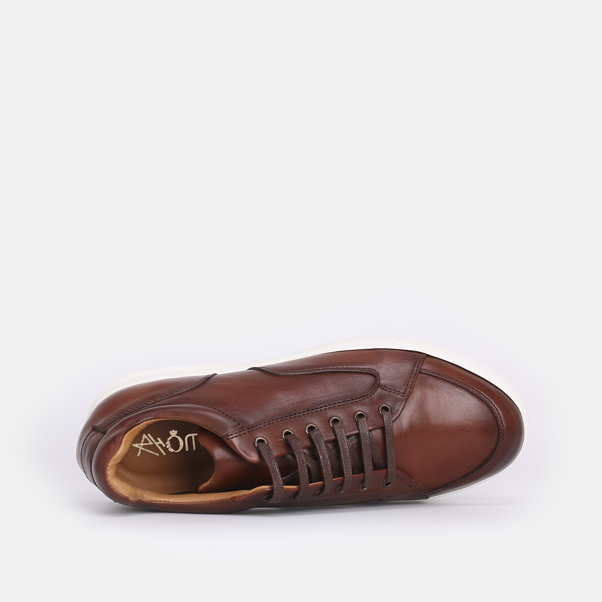 Genova Sneakers / Basket en cuir tabac