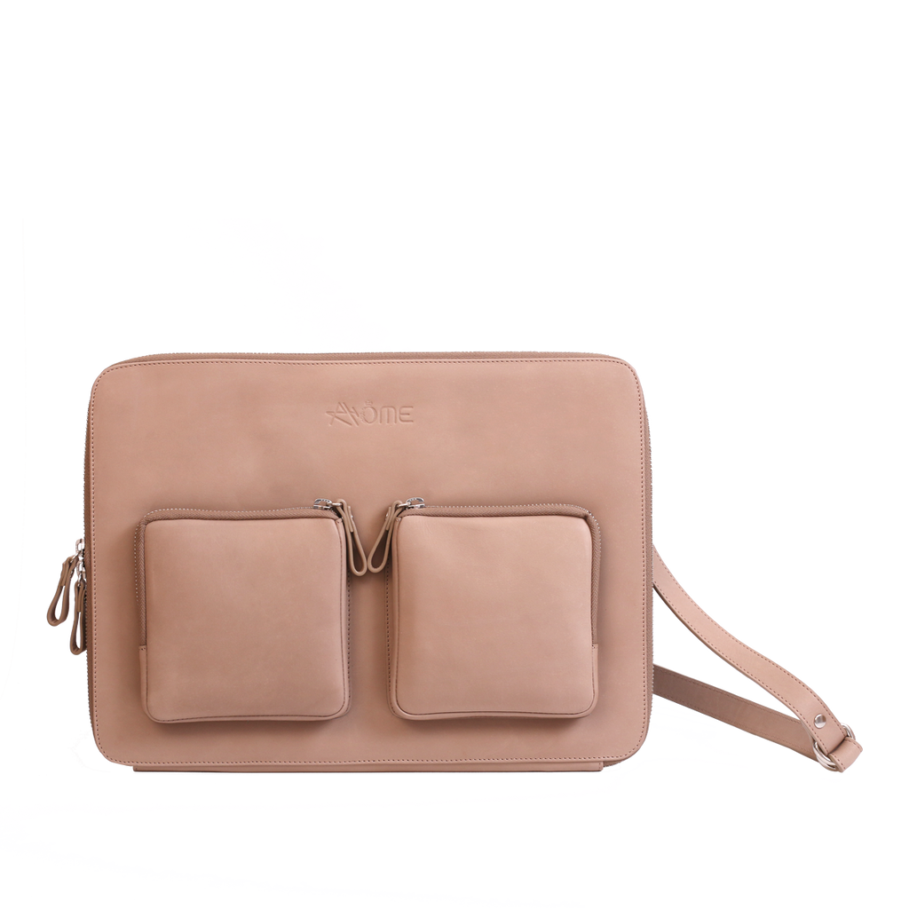 Etui Pc 13" beige avec bandouliere