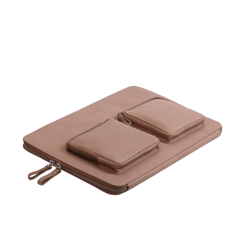 Etui Pc 13" beige avec bandouliere