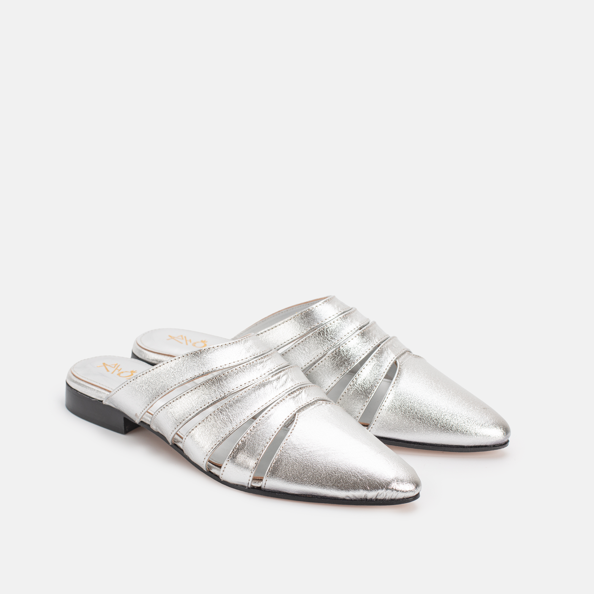 Zina En cuir Argenté