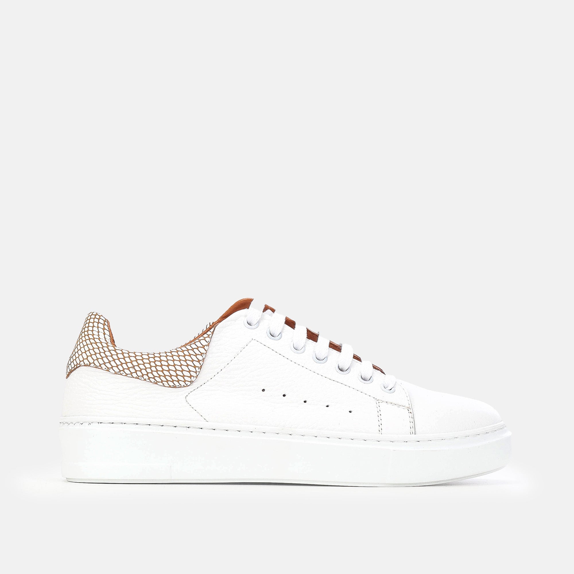 Odine en cuir blanc